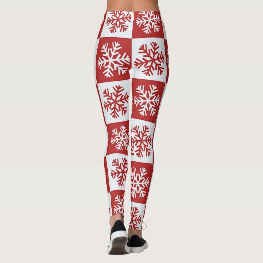 Rood- en wittestijnvlokken leggings (Achterkant)