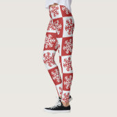 Rood- en wittestijnvlokken leggings (Links)