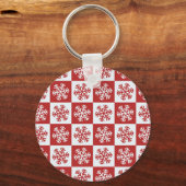 Rood- en wittestijnvlokken sleutelhanger (Voorkant)
