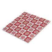 Rood- en wittestijnvlokken tegeltje (Zijkant)