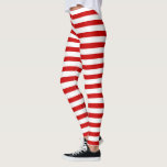 Rood- en wittestrepen met kerstkerst op feestdag leggings<br><div class="desc">Met de kerstsfeer met deze roodwitte, gestreept leggings. Deze grappige snoep gestreepte vizieren zijn een must voor alle helpers van de kerstman. Ideaal voor feestjes (geweldig voor een zelfkostuum!) of gewoon thuis lui worden met een klassieke kerstfilm, deze leuke en comfortabele elf leggings zorgen ervoor dat het seizoen nog wat...</div>