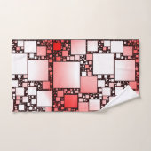 Rood- en wittevierkant dansdoekset bad handdoek (Handdoek)