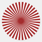 Rood- en wittewitdenwiel ronde sticker (Voorkant)