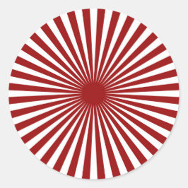 Rood- en wittewitdenwiel ronde sticker