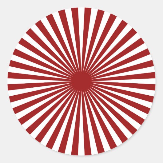 Rood- en wittewitdenwiel ronde sticker (Voorkant)