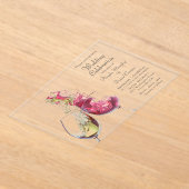 Rood- en wittwijdenweddenschap acryl uitnodigingen (Laagn)