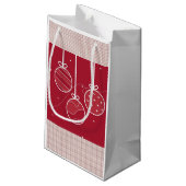 Rood- en witvakantieverval klein cadeauzakje (Achterkant Gekanteld)