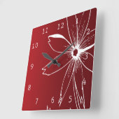 Rood- en witventilator vierkante klok (Hoek)