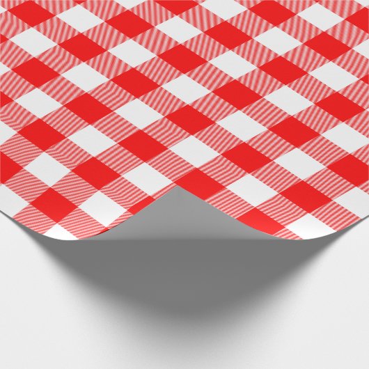 Rood- en witvinnen |Groot patroon| Cadeaupapier (Hoek)