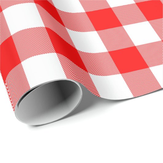 Rood- en witvinnen |Groot patroon| Cadeaupapier (Rol Hoek)