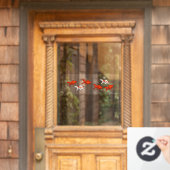 Rood- en witvis Goldfish zwemmen Raamsticker (Huis Deur)