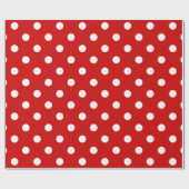 Rood- en witvlechtpapier met puntvlekken cadeaupapier (Vlak)