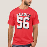 Rood- en witvolwassenen | Sport Jersey Design T-shirt<br><div class="desc">Rood- en witvolwassenen | Sport Jersey Design Mannen Jersey T-Shirt</div>