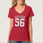 Rood- en witvolwassenen | Sport Jersey Design T-shirt<br><div class="desc">Rood- en witvolwassenen | Sport Jersey Design - Womens Jersey T-Shirt</div>