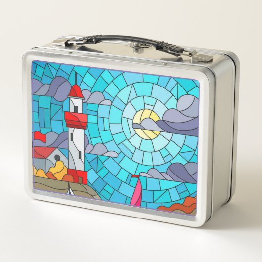 Rood- en witvuurtoren en -schepen (Achterkant)