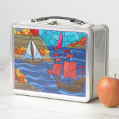 Rood- en witvuurtoren en -schepen (In situ)