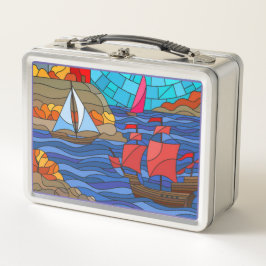 Rood- en witvuurtoren en -schepen