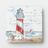 Rood- en witvuurtoren fotoplaat (Voorkant)