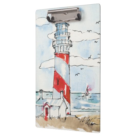 Rood- en witvuurtoren klembord (Links)