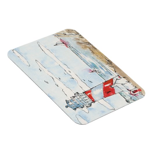 Rood- en witvuurtoren magneet (Rechterzijde)