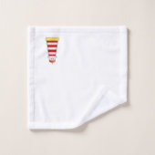 Rood- en witvuurtoren op marineblauw & wit bad handdoek (Wasdoekje)