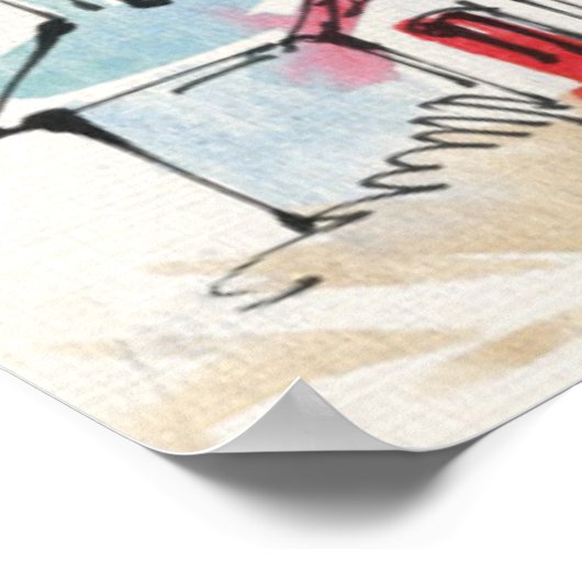 Rood- en witvuurtoren poster (Hoek)