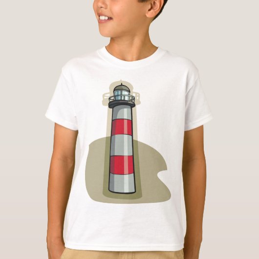 Rood- en witvuurtoren t-shirt (Voorkant)