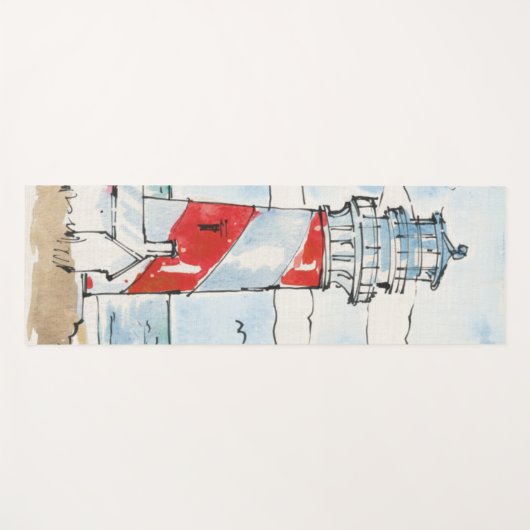 Rood- en witvuurtoren yogamat (Voorkant (horizontaal))