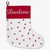 Rood- en witwandelwand grote kerstsok (Voorkant)