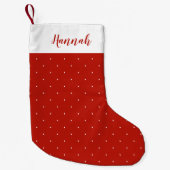 Rood- en witwandelwand kleine kerstsok (Voorkant)