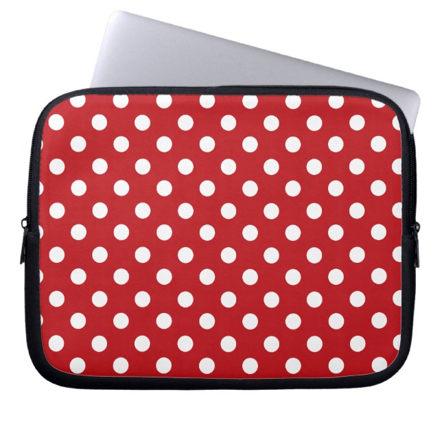 Rood- en witwandelwand laptop sleeve (Voorkant)