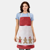 Rood- en witwangbrood voor kerstmis schort (Gedragen)