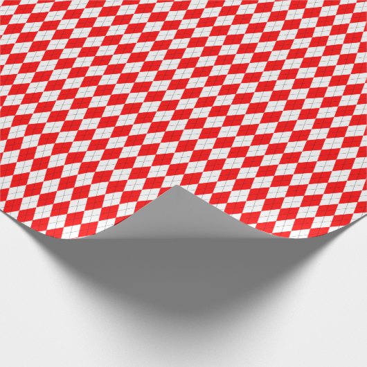 Rood- en witwaspapier cadeaupapier (Hoek)