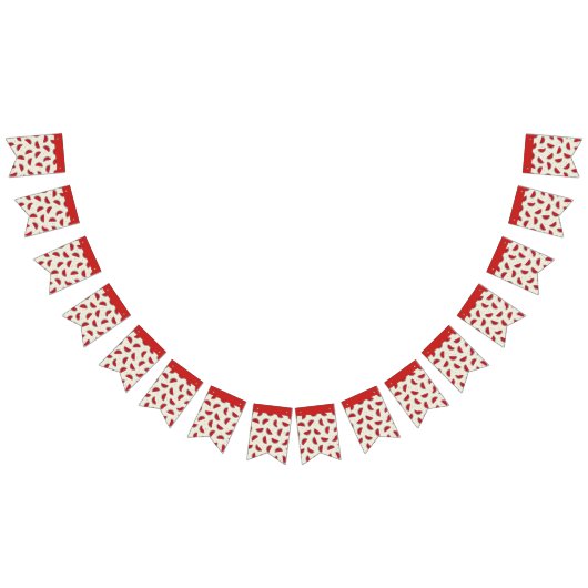 Rood- en witwatermelanenbanner vlaggetjes (Alle)