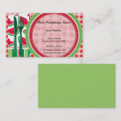 Rood- en witwatermeloentinstellingen visitekaartje (Voorkant / Achterkant)