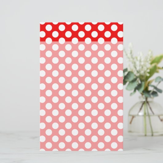 Rood- en witwenkbrauwen briefpapier (Staand voorkant)