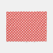 Rood- en witwenkbrauwen fleece deken (Voorkant (Horizontaal))