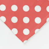 Rood- en witwenkbrauwen fleece deken (Hoek)