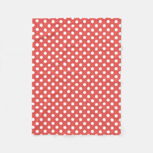 Rood- en witwenkbrauwen fleece deken (Voorkant)
