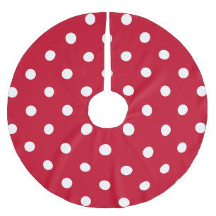 Rood- en witwenkbrauwen kerstboom rok