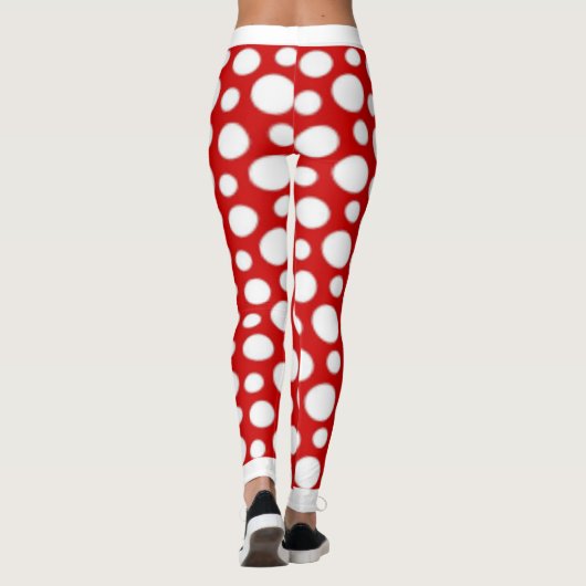 Rood- en witwenkbrauwen leggings (Achterkant)