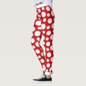 Rood- en witwenkbrauwen leggings (Links)