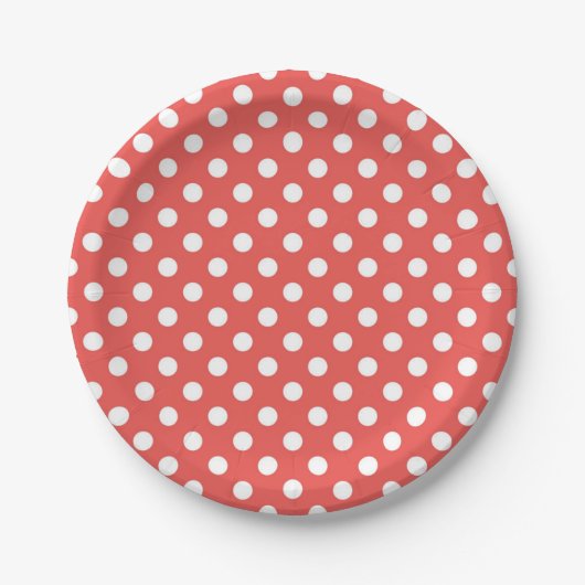 Rood- en witwenkbrauwen papieren bordje (Voorkant)