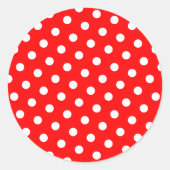Rood- en witwenkbrauwen ronde sticker (Voorkant)