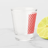 Rood- en witwenkbrauwen shot glas (Links)