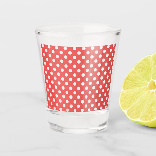 Rood- en witwenkbrauwen shot glas (Voorkant)