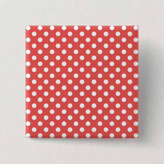 Rood- en witwenkbrauwen vierkante button 5,1 cm (Voorkant)