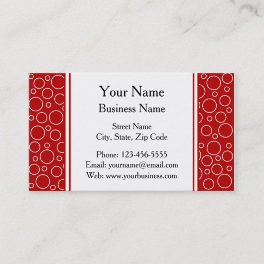 Rood- en witwenkbrauwen visitekaartje (Voorkant)