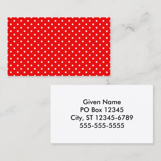 Rood- en witwenkbrauwen visitekaartje (Voorkant / Achterkant)