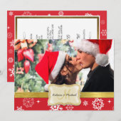 Rood- en witwintersneeuwvlokken Woestijnuitnodigin Kaart (Voorkant / Achterkant)